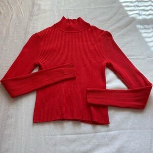 Crown & Ivy Red Turtleneck Sweater